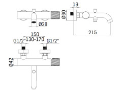 Cмеситель для ванны MAMOLI TUTTODUNPEZZO 1710FB30002A