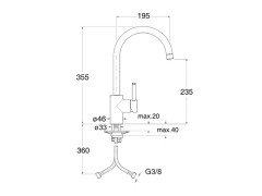 Смеситель для кухни CRISTINA KITCHEN KT51551