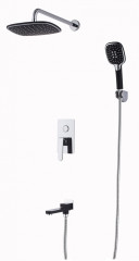 26065-C Встроенный смес для душа с 3-функ. (черный+хром) &quot;GANZER&quot;  (5/1шт)