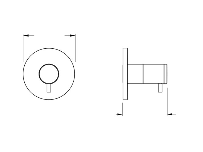 Наружный комплект для запорного клапана CRISTINA Thermostatic external parts XX71028