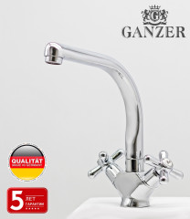 13011 Смеситель двухвентельный для кухни "GANZER" (10/1шт)