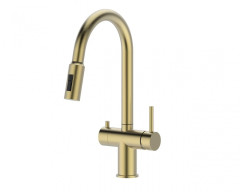 15060-S Смес. од. для кухни с ВЫД. лейкой и подк. ФИЛЬТ. (МАТ. ЗОЛОТО)  ViEiR (10/1шт)