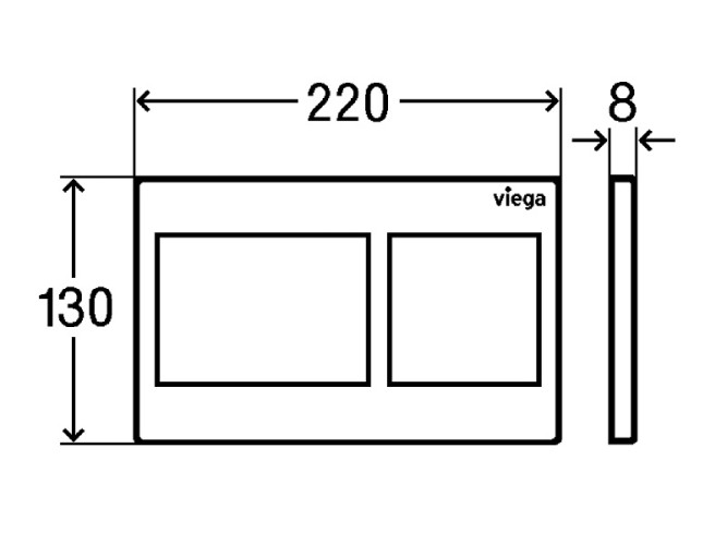 Панель смыва Prevista для унитазов VIEGA PREVISTA DRY 773236