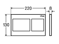 Панель смыва Prevista для унитазов VIEGA PREVISTA DRY 773236