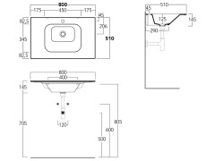 Подвесная раковина SIMAS WAVE WA 80 bia