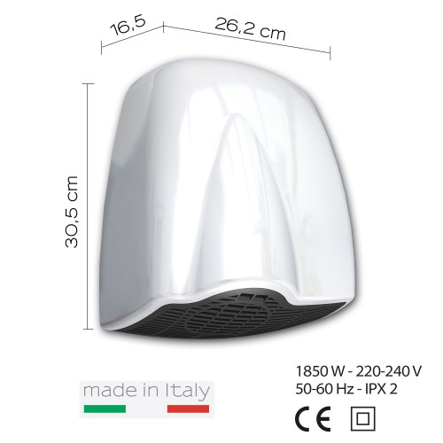 Gedy Brisa, сушилка для рук с индукционным двигателем и фотоэлементом, цвет белый