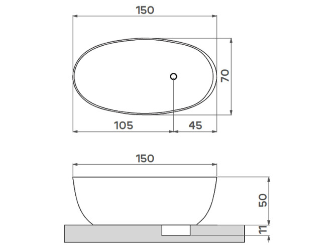 Ванна отдельностоящая RELAX DESIGN OVOTUB LX01 total white