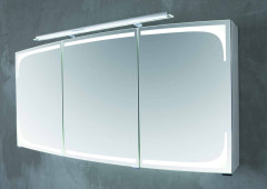 Puris Classic Line, зеркальный шкаф с LED подсветкой 1200 мм, цвет дуб трюфель