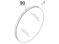 Зеркало BERLONI BAGNO Зеркала и светильники MND 0900 D L