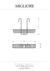 Полка-решётка подвесная L40 см., для внешнего душ. смесителя, хром Migliore COMPLEMENTI