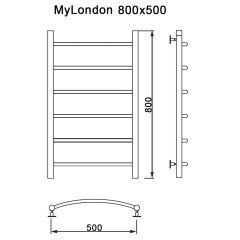 Полотенцесушитель MYFREA My London 80/50