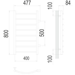 Полотенцесушитель TERMINUS Эконом Классик П8 400х800 бп500 NEW