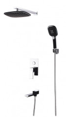 28065-C Встроенный смес для душа с 3-функ. (черный+хром) &quot;GANZER&quot;  (5/1шт)