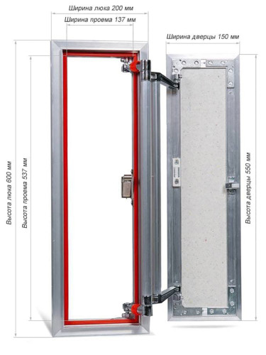 Люк под плитку ПРАКТИКА ЕВРОФОРМАТ АТР 20/60 (ш/в)