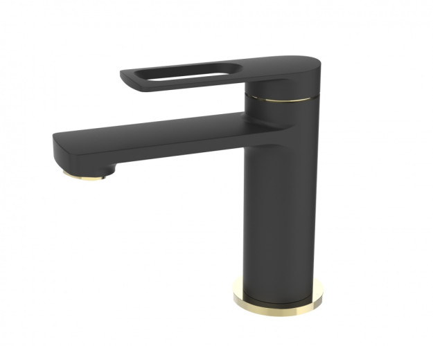 293511-CE Смеситель од. для раковины (черн./зол.) ViEiR (10/1шт)