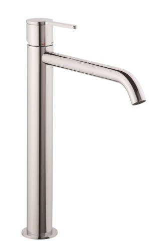 Emmevi Filobrass, высокий однорычажный смеситель для раковины (излив 20 см), с донным клапаном click-clack, цвет зачищенное золото