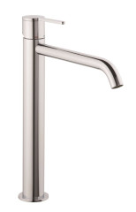 Emmevi Filobrass, высокий однорычажный смеситель для раковины (излив 20 см), с донным клапаном click-clack, цвет зачищенное золото