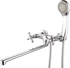 13042 Смеситель двухвентельный для ванны "GANZER" (6/1шт)