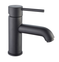 Emmevi Piper, однорычажный смеситель для раковины с донным клапаном, цвет черный матовый