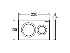 Панель смыва Prevista для унитазов VIEGA PREVISTA DRY 773786
