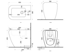 Биде напольное CIELO SHUI SHBI CM