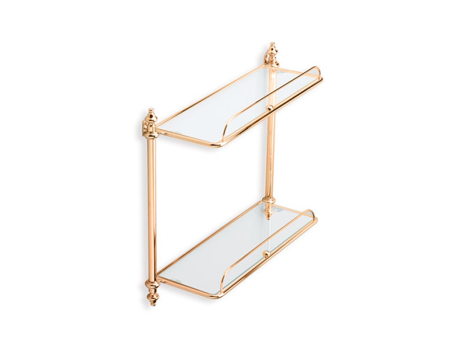 Стеклянная полка двойная Scarabeo CASTELLANA 5350/BR