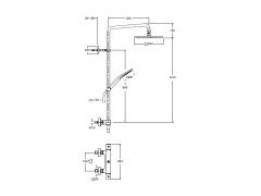 Душевая стойка с термостатом CRISTINA QUADRI QD49413