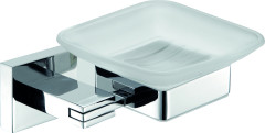 Sanibano Celeste, настенная стеклянная мыльница, цвет хром