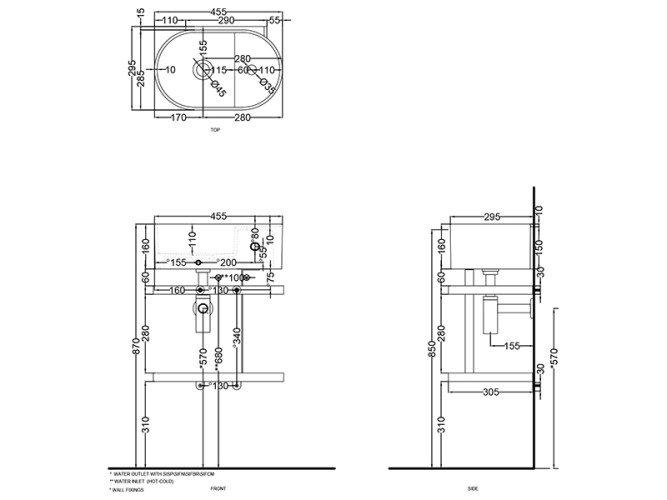 Столешница CIELO LES PETITES LPPIO46 OL