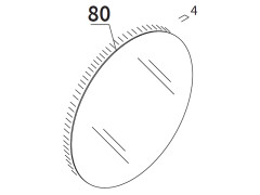 Зеркало BERLONI BAGNO Зеркала и светильники MND 0800 D L