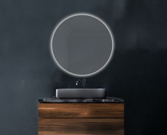 Xpertials Siro, круглое зеркало Led 120 см: датчик подсветки с диммером