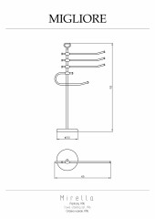 Стойка низкая для полотенец, h95 см., золото Migliore Mirella