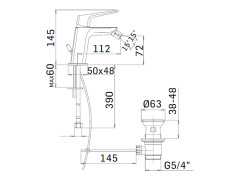 Смеситель для биде MAMOLI SPARTACO 59210000905F