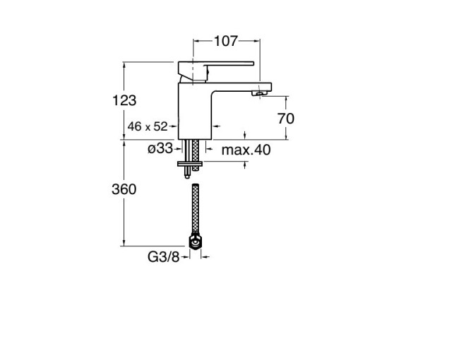 Смеситель для раковины CRISTINA ROUND RN91151