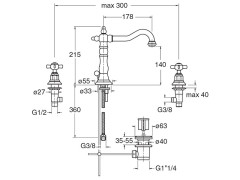 Смеситель для раковины CRISTINA LONDRA LD20751