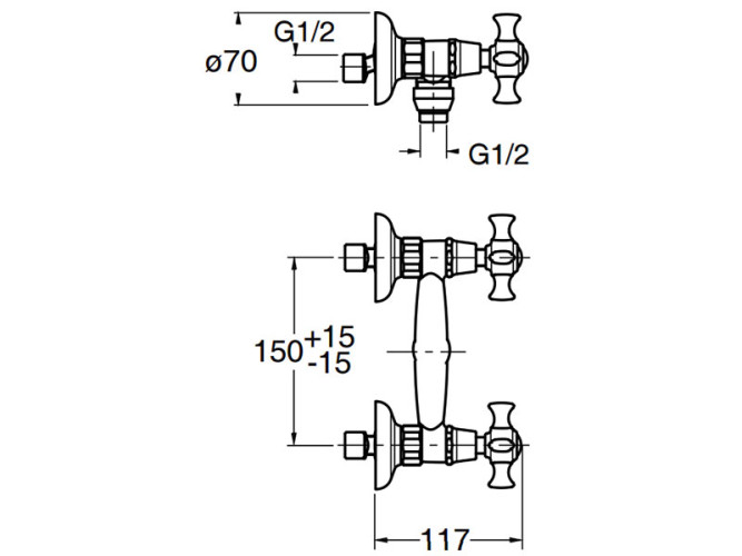 Смеситель для душа CRISTINA CANOVA CN40192