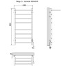 Полотенцесушитель Электрич.кабельный Ника WAY-2 80/40 с полкой правый тэн