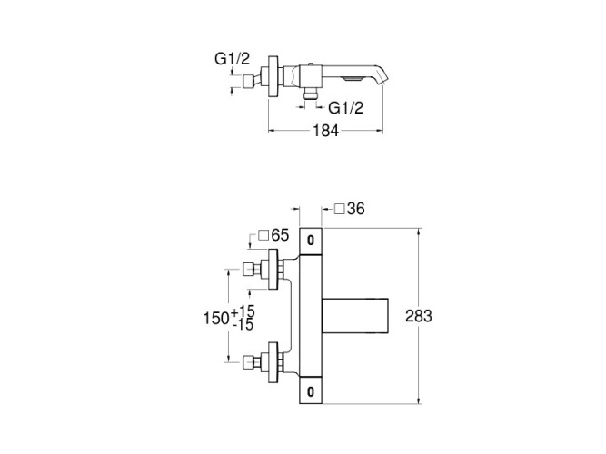 Смеситель для ванны CRISTINA QUADRI QD18751