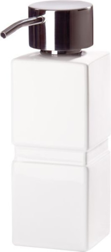 Batex Pur, настольный керамический дозатор, цвет хром - белая керамика