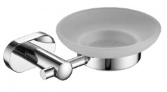 5103 Мыльница настенная, стекло  (ХРОМ) ViEiR  (30/1шт)