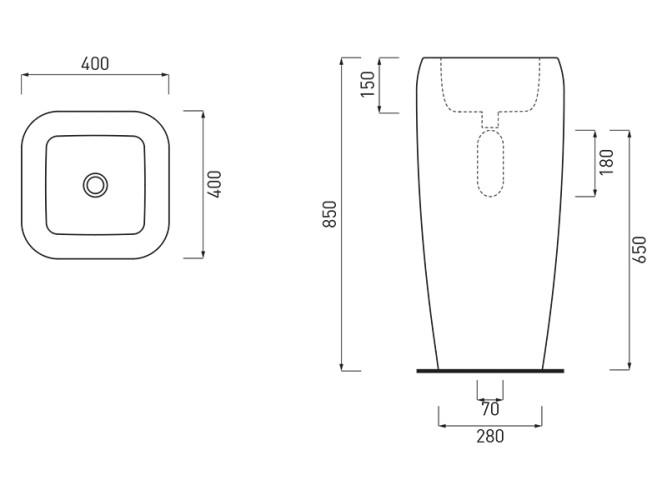 Раковина напольная CIELO SHUI SHFREEP